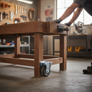 125mm Heavy Duty Fixed Plate Castor with Elastic Aluminium Centre