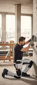 Premium Slim Fit Work Trousers with 4-Way Stretch Fabric and Knee Pad Pockets for Enhanced Comfort and Durability