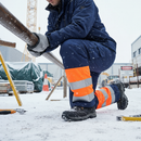 Premium High-Visibility Winter Trousers with Durable Water-Repellent Material and Spacious Pockets for Comfort and Utility