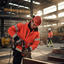 Premium Durable Hi-Vis Shell Jacket with Wind and Waterproof Fabric and Ventilation Features