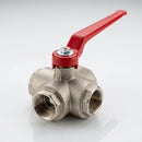 2in BSP Female 3-Way T Port Ball Valve, 20 Bar (view 2)