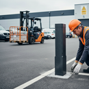 Premium Recycled Plastic Square Bollard with Chamfer Top - Heavy Duty, Durable, and Maintenance-Free for Public Spaces