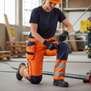 Premium High-Visibility Women's Trousers with Stretch Panels, Holster Pockets, and Reinforced Kneepad Pocket for Comfort and Durability