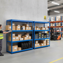 Premium Industrial Shelving - 2440mm High - 400kg Capacity - Steel - Blue