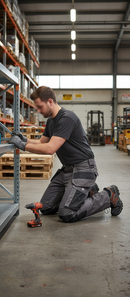 Premium Lightweight Work Trousers with Cordura Kneepad Pockets, Reflective Strips, and Tool Belt Loops for Versatile Trades