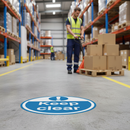 Premium 450mm Keep Clear Floor Sign - Durable Slip-Resistant Vinyl for Workplace Safety
