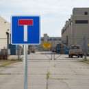 Premium Post Mounted No Through Road Sign for Dead-End Streets - Inform Drivers with Clear Visibility