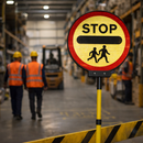 Reflective Stop/Go Lollipop Sign – 600mm Diameter – Collapsible Pole – Traffic Control