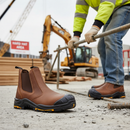 Premium Heavy Duty Dealer Boot S3 HRO SRC - Water Resistant Leather with Slip-Resistant Sole and Non-Metallic Safety Features