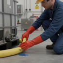 Premium Red PVC Gloves for Spill Containment and Handling