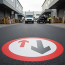 Premium Preformed Thermoplastic Road Marking 'Give Way to Oncoming Traffic' - Easy Application, Non-Slip, Compliant with BSEN 1871