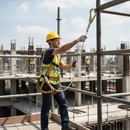 Premium 2m Adjustable Work Restraint Lanyard with Scaffold Hook and Wear-Resistant Thimble for Safety in Elevated Work