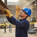 Premium Safety Helmet Mid Peak Slip Ratchet Vented - Blue