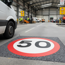 Professional Thermoplastic 50mph Speed Roundels - Easy Application, Non-Slip for Road Marking Compliance