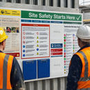 Construction Safety Board – 2100 x 1100mm – Durable Correx Plastic – Site Rules & Safety