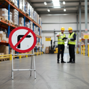 Premium No Right Turn Sign Face - 750mm Diameter for Temporary Road Works - High-Quality Professional Grade for Industrial and Commercial Applications