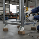 63mm Heavy Duty Swivel Plate Castor with White Nylon Wheel