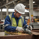 Heavy Duty Safety Helmet with Adjustable Slip Ratchet and Vented Design