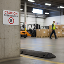 Professional Caution Speed Bump Advisory Sign 600x450mm with Reflective Finish for Outdoor Use