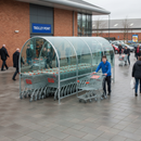 Heavy Duty Barrel Roof Trolley Shelter 4m for Retail Environments