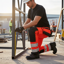 Premium Hi-Vis Red and Black Trousers Without Nail Pockets - Durable and Lightweight for Hard Work