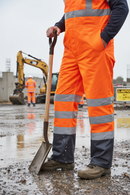 Professional Two-Tone Hi-Vis Waterproof Overtrousers with Breathable PU Coating and Retro-Reflective Tape