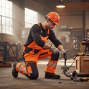 Premium Hi-Vis Bib & Brace with Kneepad Pockets - Heavy Duty Design