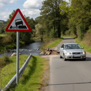 High-Performance Watercourse Post Mounted Sign, Reversible with Distance Indicator, Available in Multiple Sizes from 450mm to 1500mm
