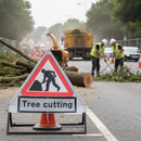 High-Performance Tree Cutting Roll Up Road Sign Supplementary Plate for Safety Work Zones