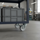 50mm Heavy Duty Braked Swivel Bolt Hole Twin Wheel Castor