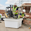 Premium 250L Heavy Duty Fork Lift Mortar Tub - Lightweight and Durable for Construction Use