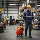 Premium High Visibility Orange Backpack with Trolley, Multiple Compartments, and Padded Laptop Section for Rail and Construction Use