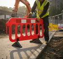 Heavy Duty Chapter 8 Traffic Barrier 2m x 1m - Safe Pedestrian and Traffic Management System for Construction and Events