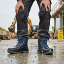 Premium Heavy Duty Safety Boot with Waterproof Leather Upper, Steel Toe Cap, and Ergonomic Foam Insole for Comfort and Protection
