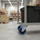 80mm Diameter Premium Elastic Rubber Tyred Wheel with Nylon Centre