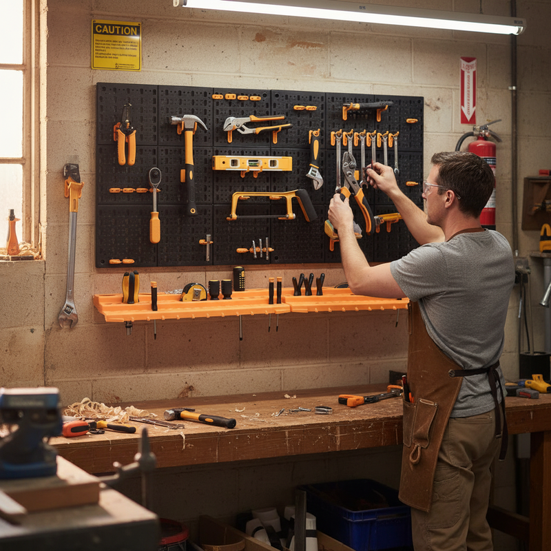 Premium Wall Mounted Tool Rack and Organiser for Garages and Sheds