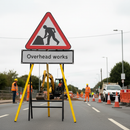 Professional Roll Up Road Sign Supplementary Plate for Overhead Warning - Durable and Easy to Attach