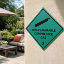 Non-Flammable Compressed Gas Sign – 1mm Rigid Plastic – Indoor/Outdoor Use