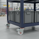 80mm Braked Swivel Bolt Hole Heavy Duty Castor Nylon Wheel