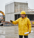 Premium Waterproof Jacket with Storm Flap, Fixed Hood, and Breathable Mesh Lining for Outdoor Comfort