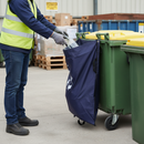 Heavy Duty Waste Management Tidy Sack in Blue Vinyl for Industrial Use