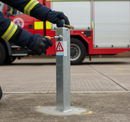 Heavy Duty Square Folding Parking Post with Padlock Feature for Secure Parking Spaces
