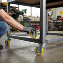 125mm Heavy Duty Braked Swivel Plate Castor with Polyurethane Wheels