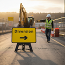Premium Diversion Right Arrow Traffic Sign 1050x750mm for Road Management - High-Quality Professional Grade for Industrial and Commercial Applications