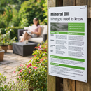 Mineral Oil Safety Poster – 400mm x 600mm – Rigid Plastic – Indoor/Outdoor Use
