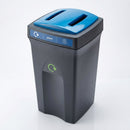 100 Litre Recycling Bin with Twin Slot Aperture – MDPE (view 2)