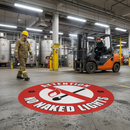 Premium Self-Adhesive Floor Sign - No Naked Lights Warning with Slip-Resistant Vinyl and High Visibility Graphics
