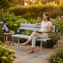 Premium Outdoor Mild Steel Bench Seat with Back for Parks and Playgrounds - Durable and Comfortable Seating Solution