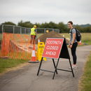 Premium Footpath Closed Ahead Sign - Heavy Duty Metal Construction 600x450mm with Engineer Grade Retroreflective Face