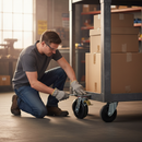 200mm Heavy Duty Braked Swivel Plate Castor with Load Capacity 600Kg